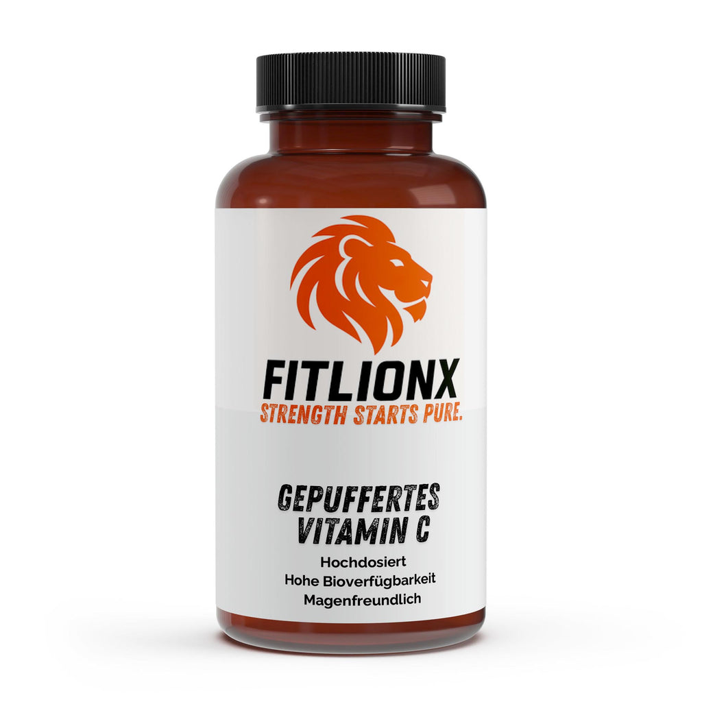 FITLIONX Gepuffertes Vitamin C 500mg + Magnesium - 240 Kapseln
