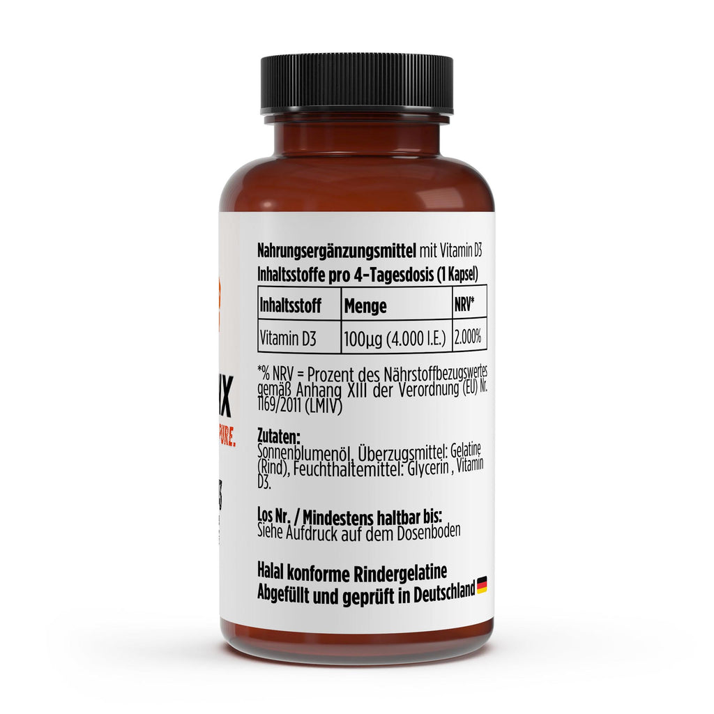 FITLIONX Vitamin D3 4.000 IE - 180 Softgels