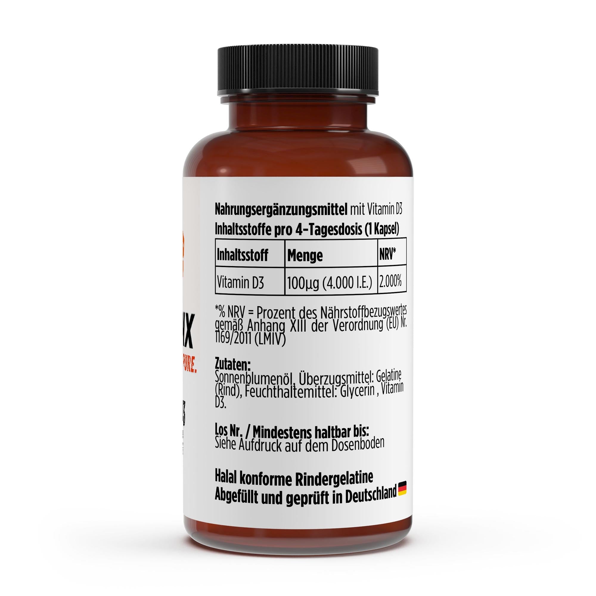 FITLIONX Vitamin D3 4.000 IE - 180 Softgels