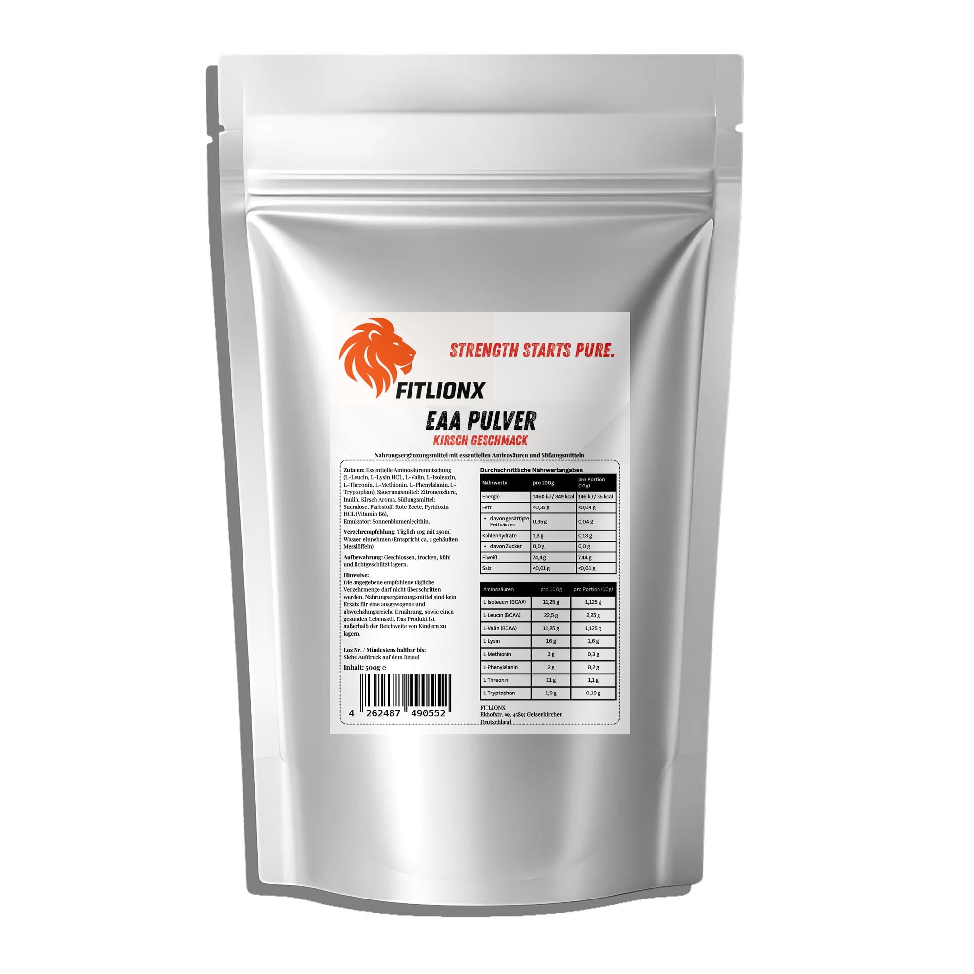 FITLIONX EAA (Essentielle Aminosäuren) Kirsche - 500g