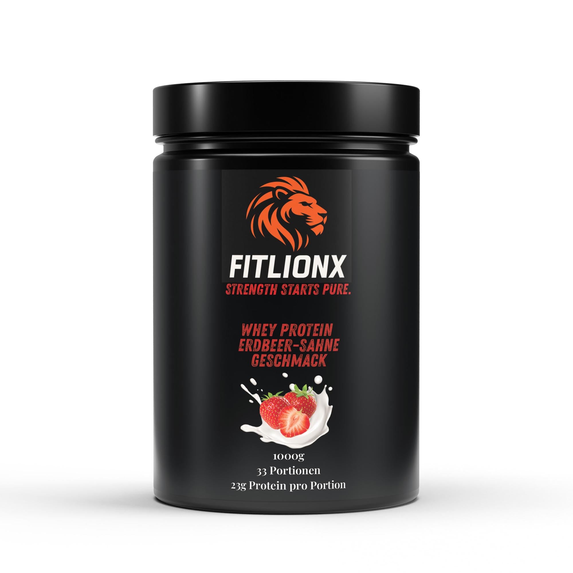 FITLIONX Premium Whey Protein Erdbeere - 1.000g